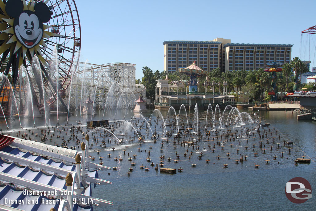 The Instant Concert uses the World of Color fountains.