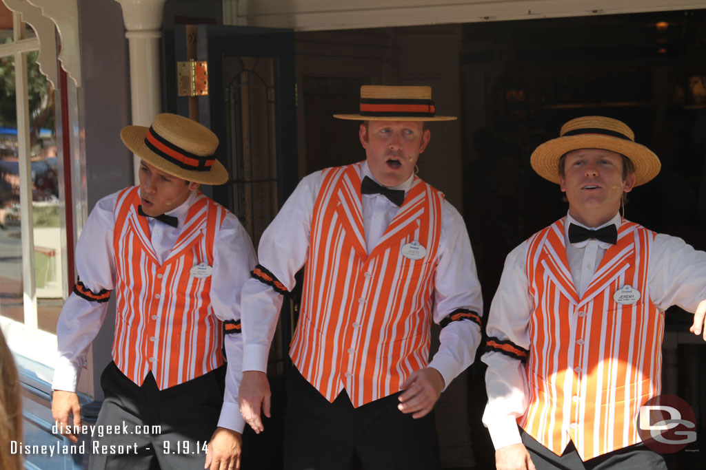 The Dapper Dans performing near the Market House