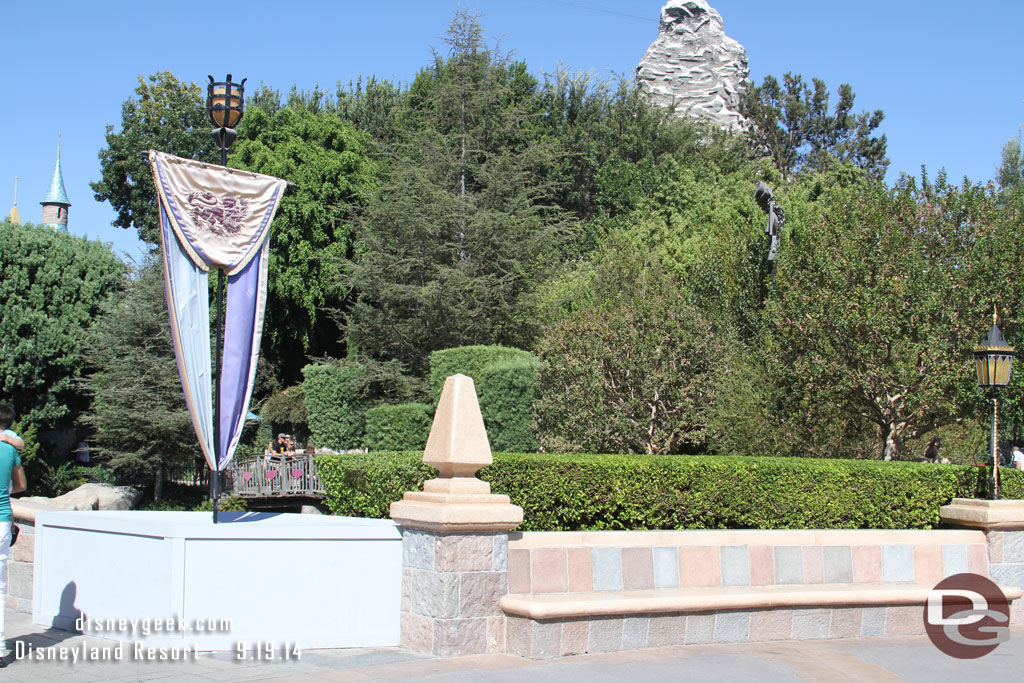 Work is still going on along the bridge to the Castle