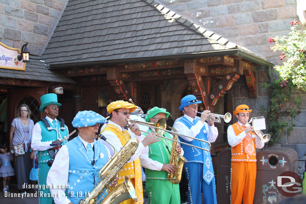 The Pearly Band performing in Fantasyland.