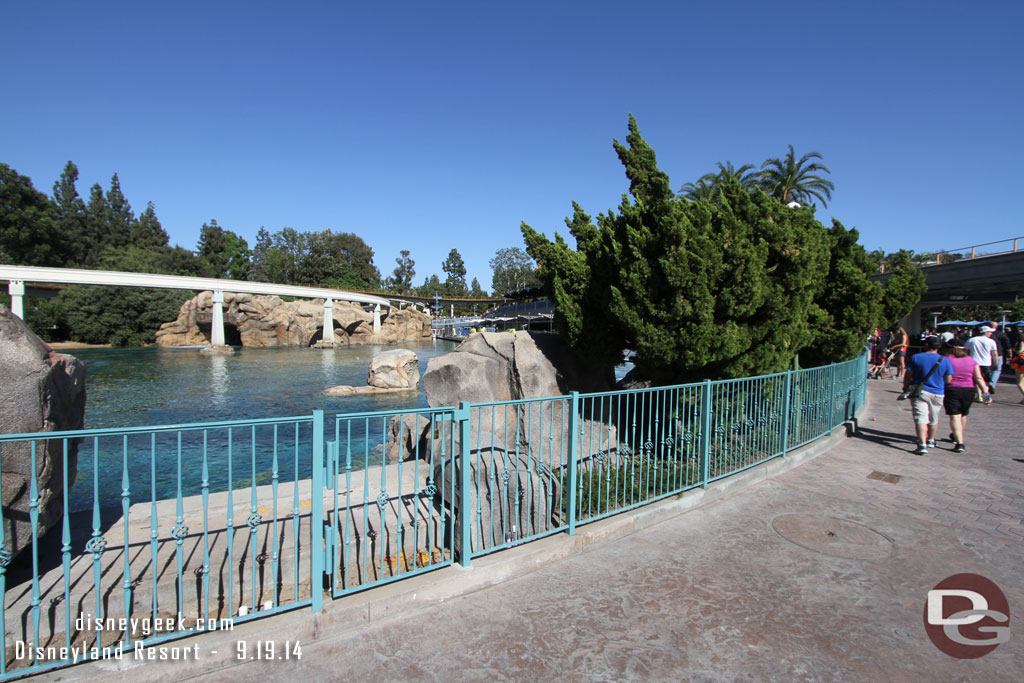 All the walls along the lagoon were down.  