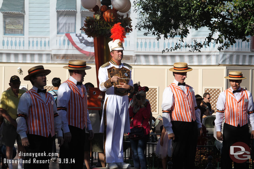 The Dapper Dans arrived for the Flag Retreat.