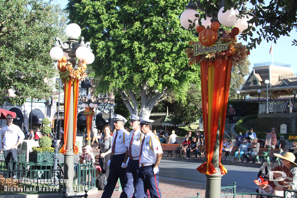 The Security Honor Guard entering Town Square.