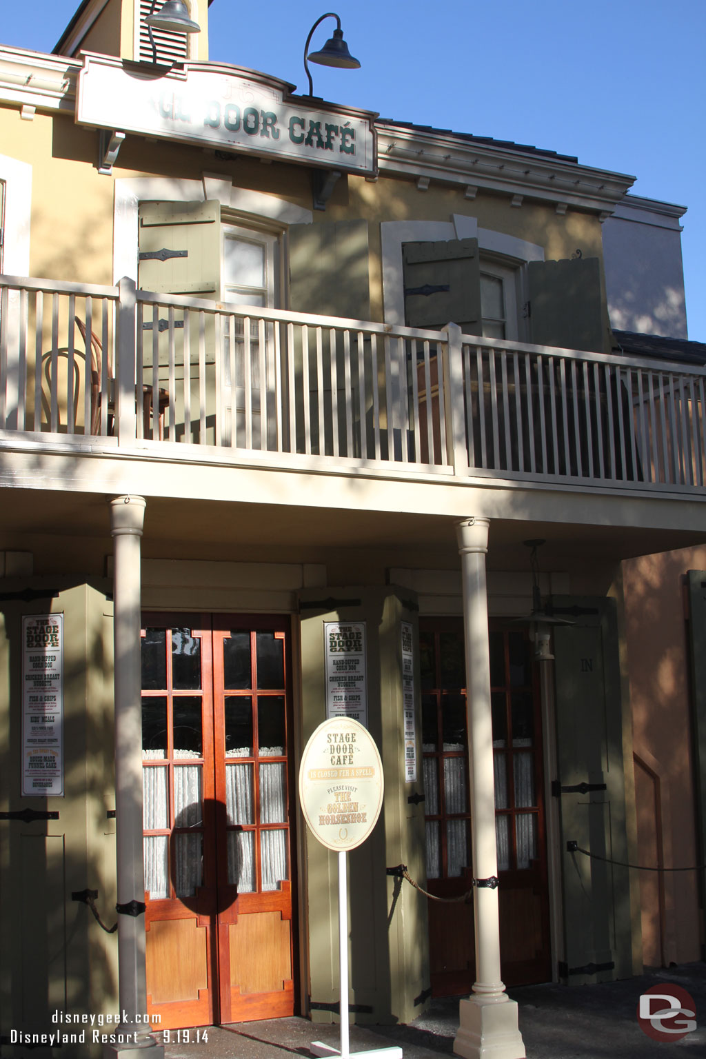 The Stage Door Cafe was closed for renovation.