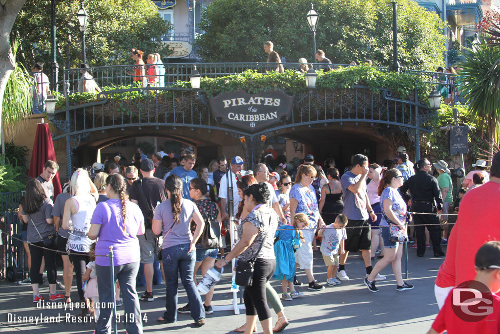 It was talk like a pirate day so thought I would visit Pirates.. but the line was more than I wanted to wait in.