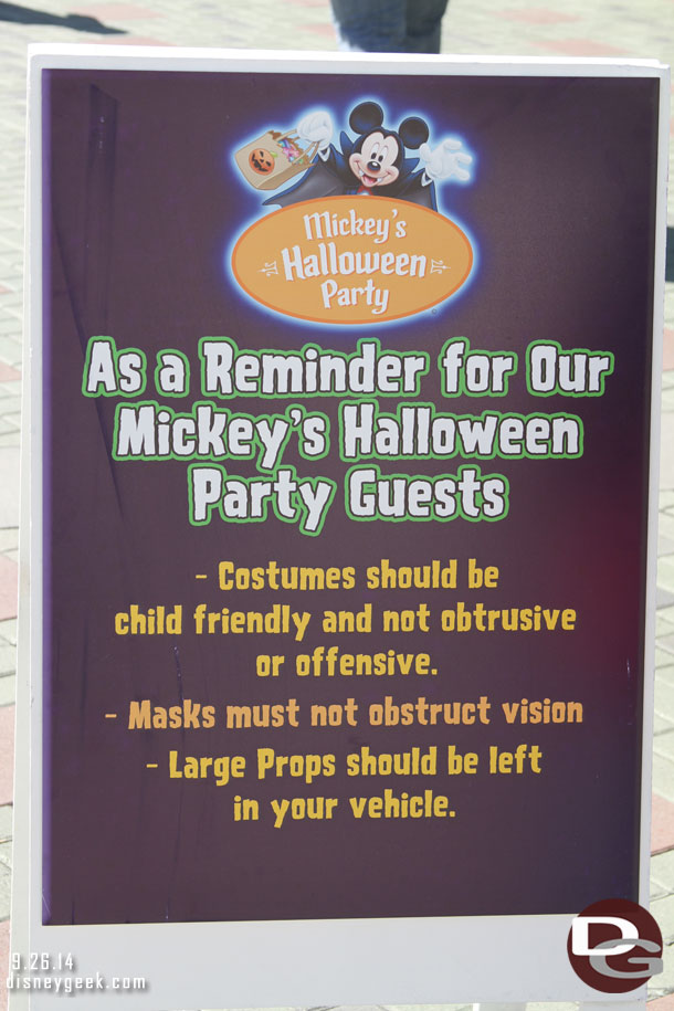 Today is the first Mickeys Halloween Party of the season.