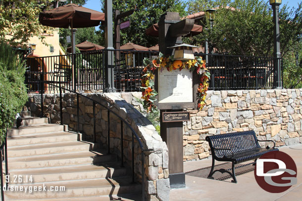 Some fall decorations around the sign.  Wonder when the Blue Sky Cellar will return... hopefully soon.