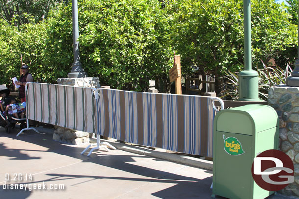 Some work going on to the fence by Bugs Land.