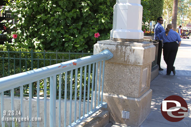 The railing near the Wharf could use some work.