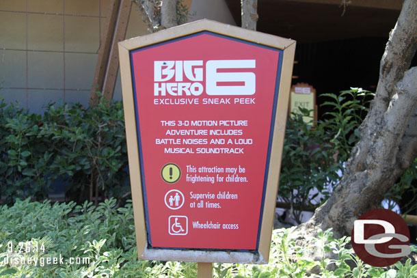 All the signage has been updated for Big Hero 6.