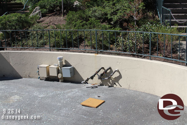 No real visible progress on the out door vending stand area in Fantasyland.