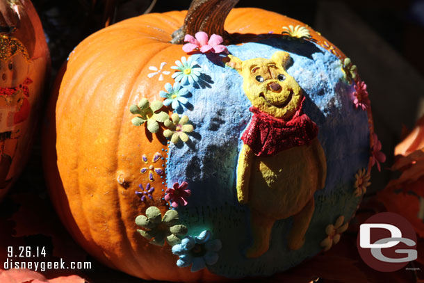 Time to check out the latest pumpkin creations.  First up Winnie the Pooh.