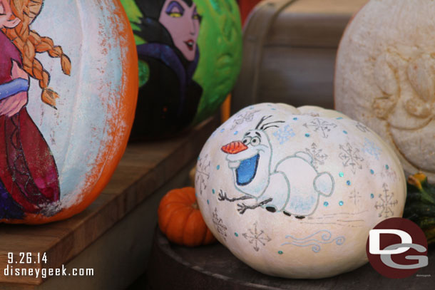 Olaf was painted onto a pumpkin this week.