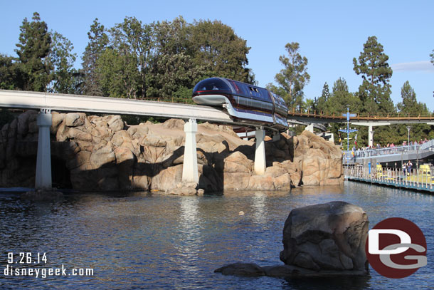 Was going to go for a ride on the Monorail to check out the Esplanade work, but as you can spot in the far right of this picture the line was several monorails long so I skipped it.