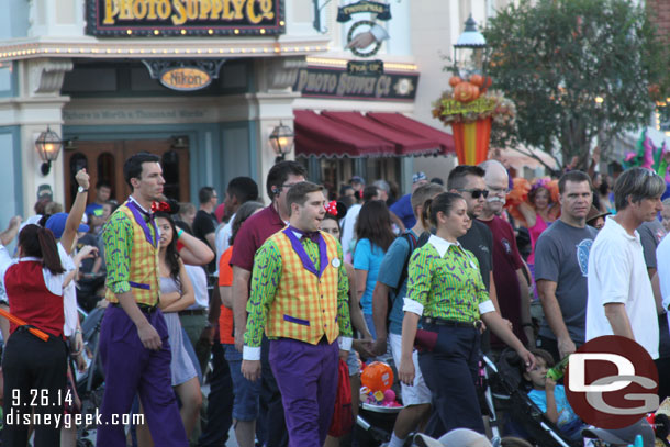 Halloween Party cast members heading to work.