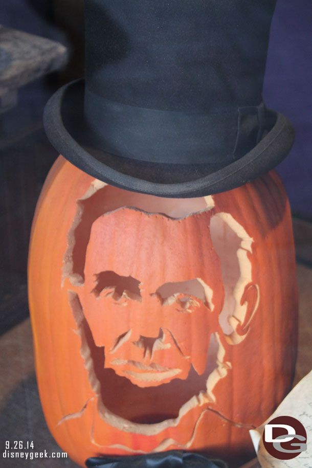 President Lincoln pumpkin near the Opera House