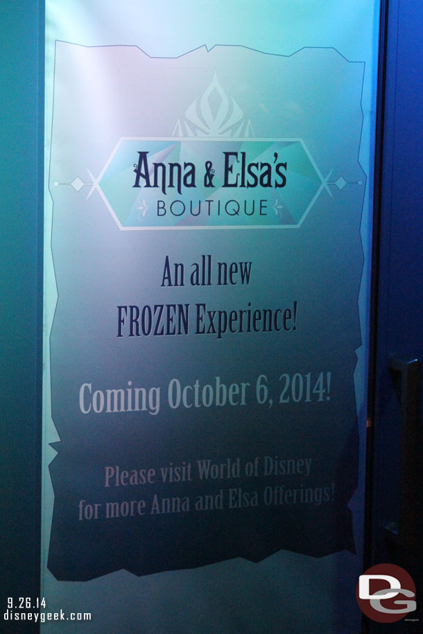 A new Anna & Elsa Boutique will be opening in its place.