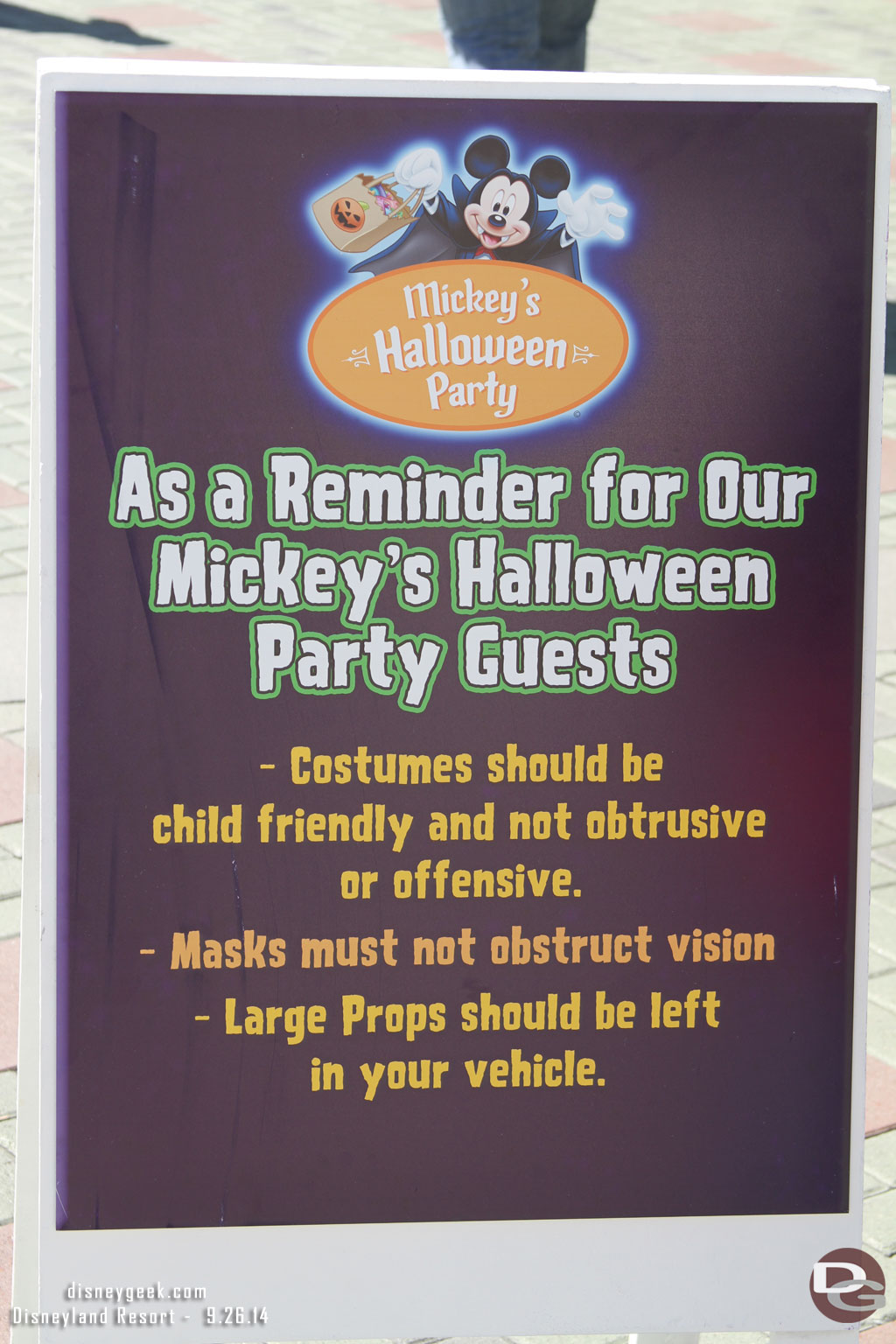 Today is the first Mickeys Halloween Party of the season.