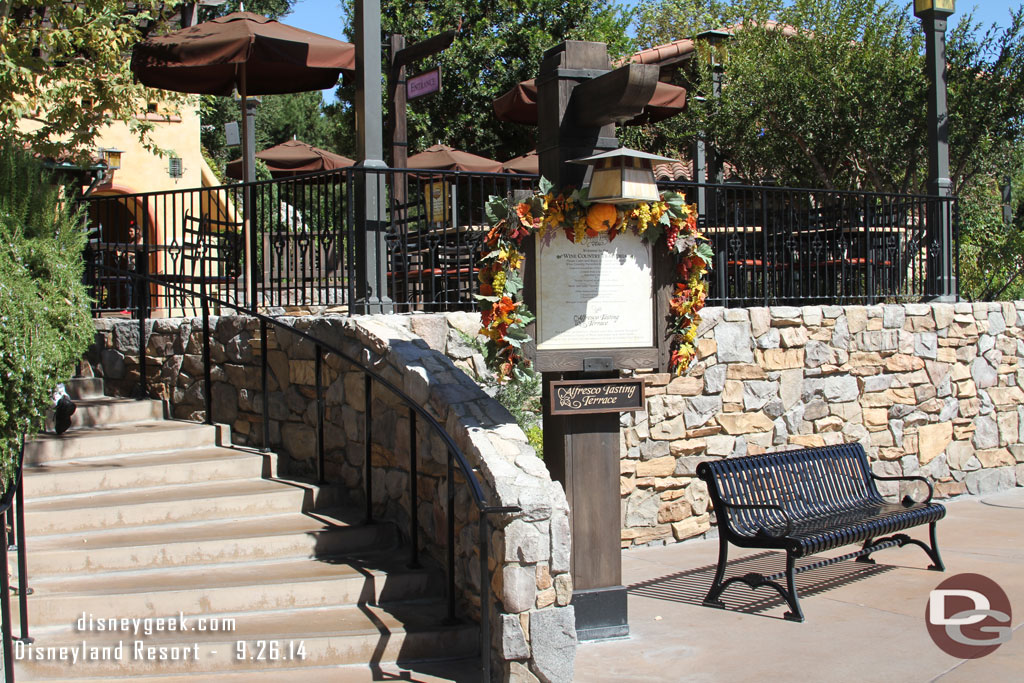 Some fall decorations around the sign.  Wonder when the Blue Sky Cellar will return... hopefully soon.