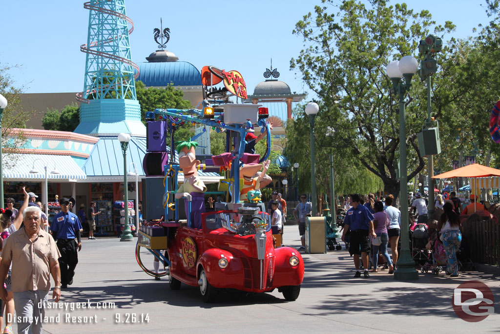 Phineas and Ferb passing by.