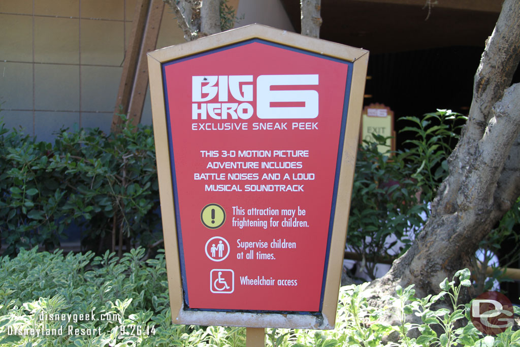 All the signage has been updated for Big Hero 6.