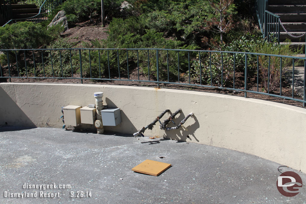 No real visible progress on the out door vending stand area in Fantasyland.