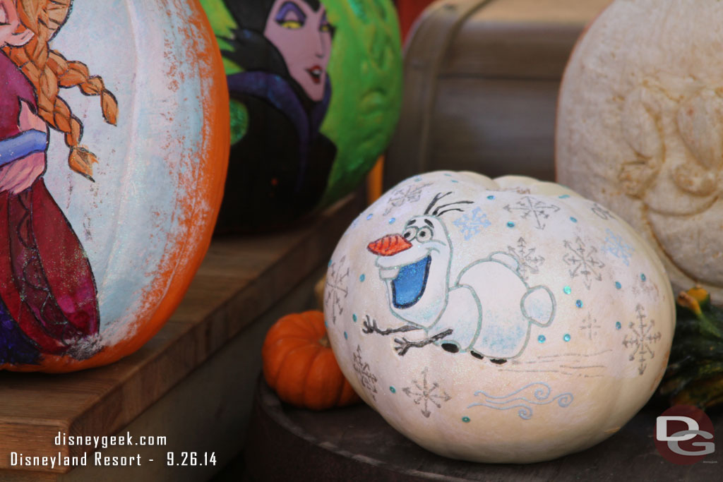 Olaf was painted onto a pumpkin this week.