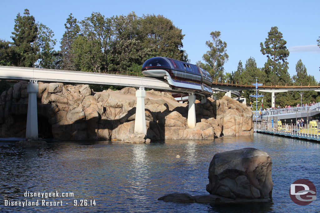 Was going to go for a ride on the Monorail to check out the Esplanade work, but as you can spot in the far right of this picture the line was several monorails long so I skipped it.