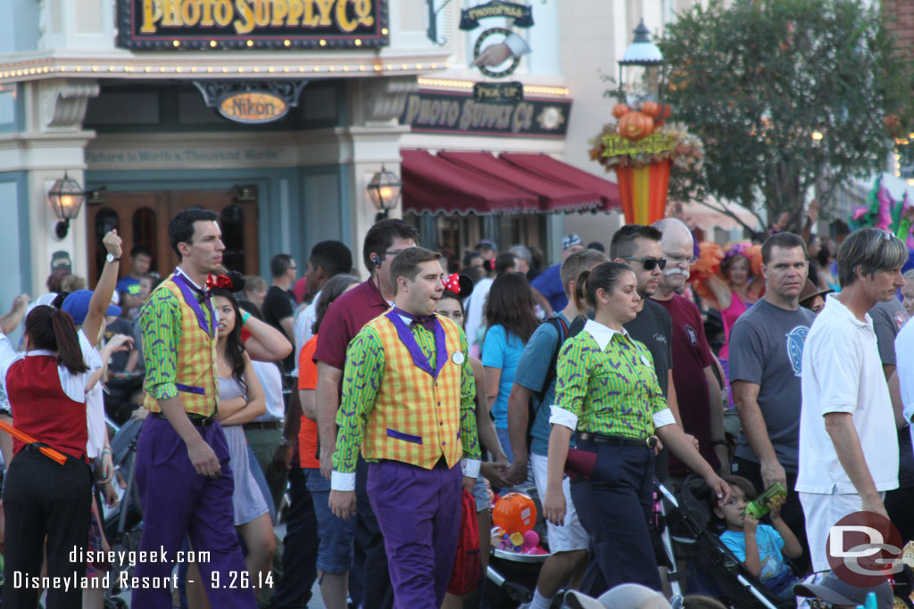 Halloween Party cast members heading to work.