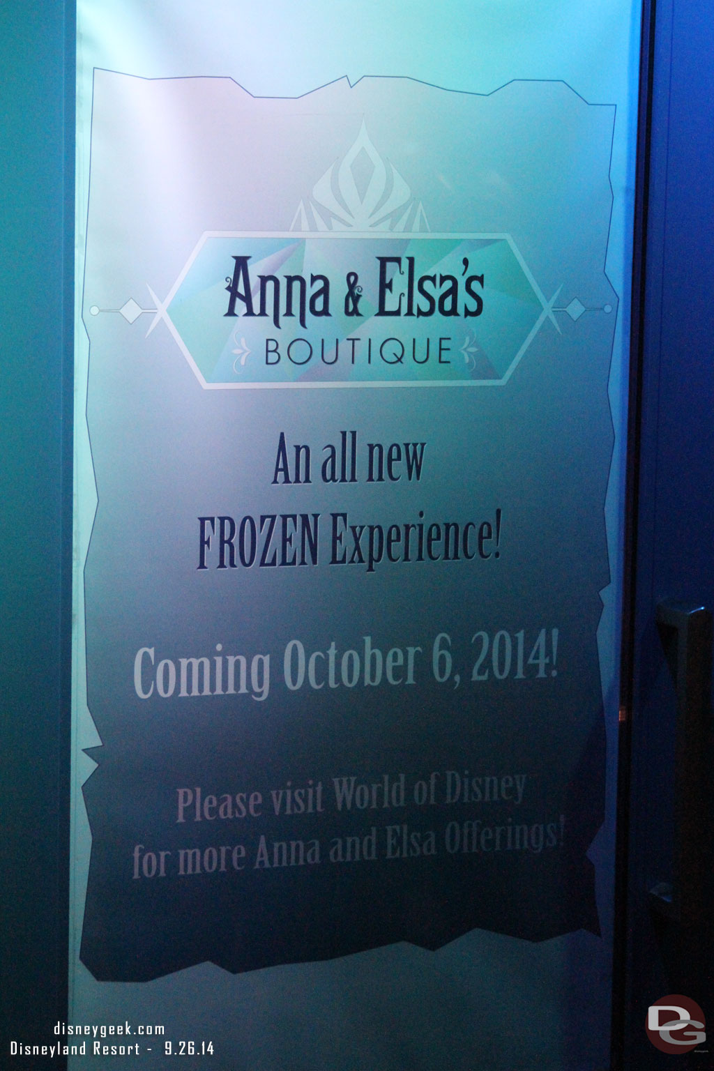 A new Anna & Elsa Boutique will be opening in its place.