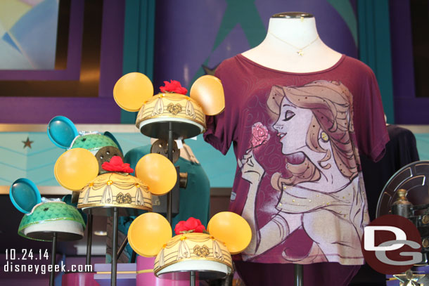 Stopped by Gone Hollywood.  Princess shirts and ears are the centerpiece.