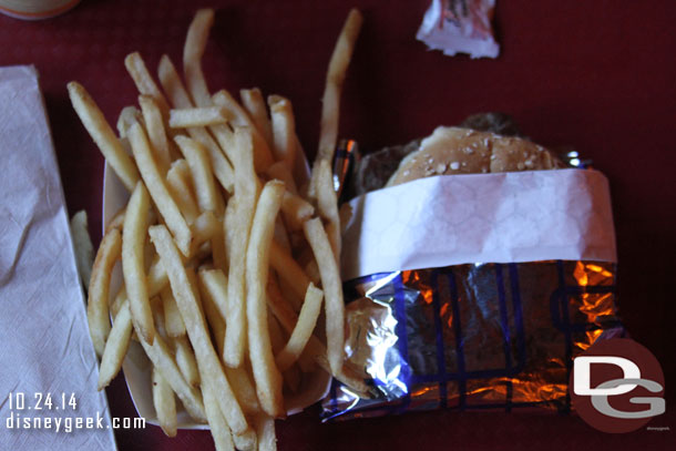 yeah!  Shoe string fries were at the Village Haus today.  So much better than the regular fries they have had.