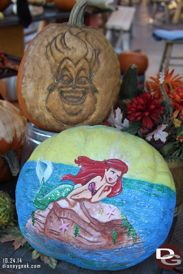 Ursula and Ariel pumpkins