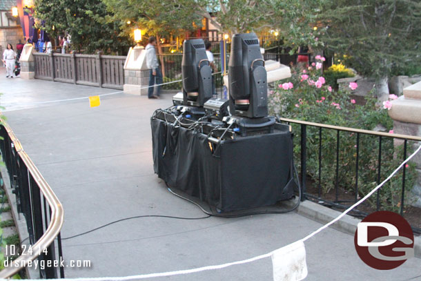 Was disappointed I could not go get a better angle.. but lights for the Halloween Party have taken over the walkway.