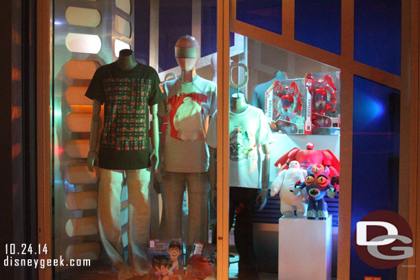 Big Hero 6 merchandise in the Star Trader window