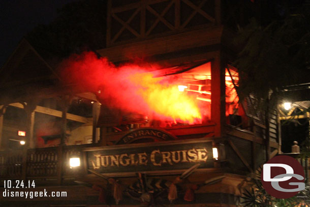 The Jungle Cruise lighting as I headed out.