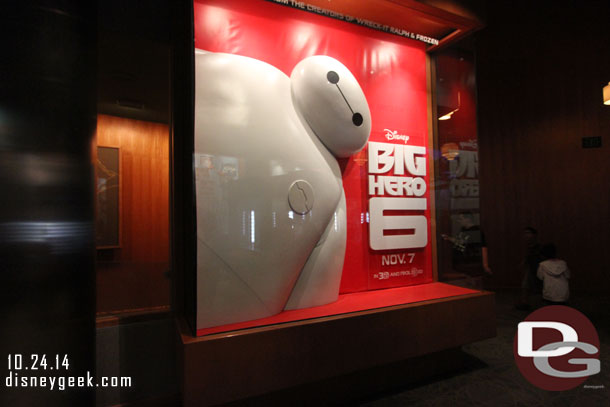 A Big Hero 6 display in the Character Close-up of the Animation Building in Hollywood Land