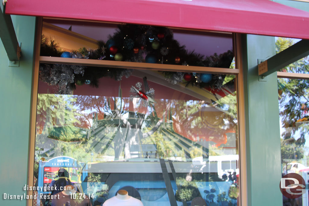 The windows outside are decorated too (the glare was terrible though this time of day)