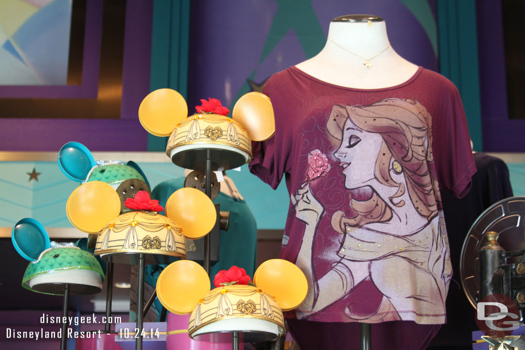 Stopped by Gone Hollywood.  Princess shirts and ears are the centerpiece.