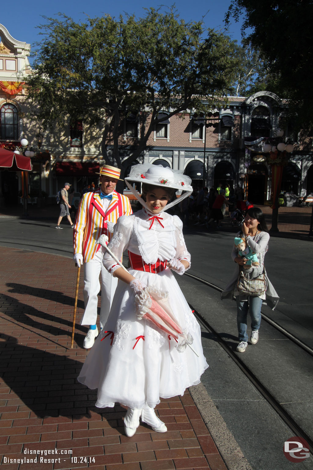 Mary and Bert strolling through Town Square.