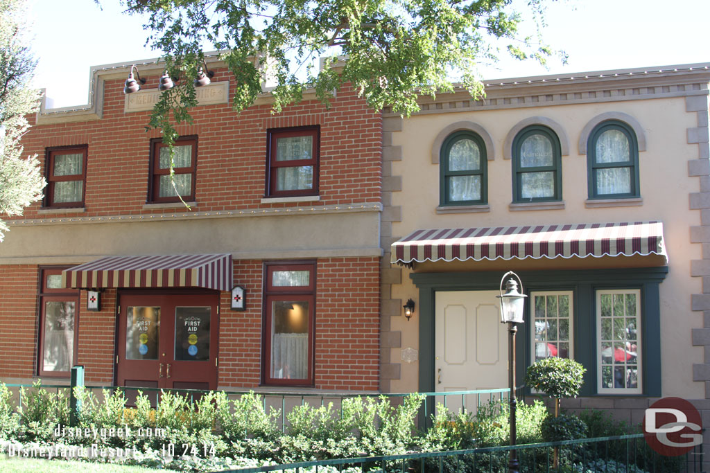 Some day time shots of the new First Aid and Wish Lounge facades.  Last visit it was dark when I stopped by.