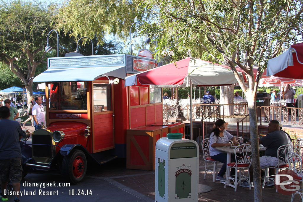 Looking back at the Corn Dog Wagon.