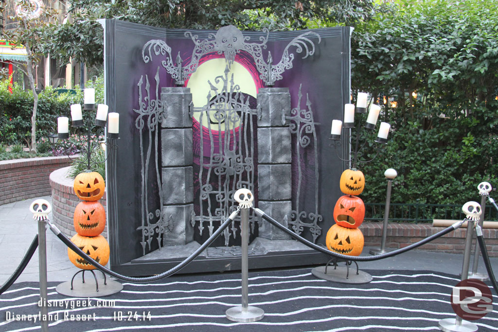 A photo backdrop for the Halloween Party