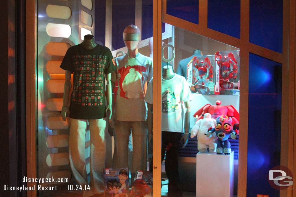 Big Hero 6 merchandise in the Star Trader window