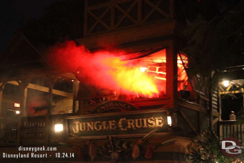 The Jungle Cruise lighting as I headed out.