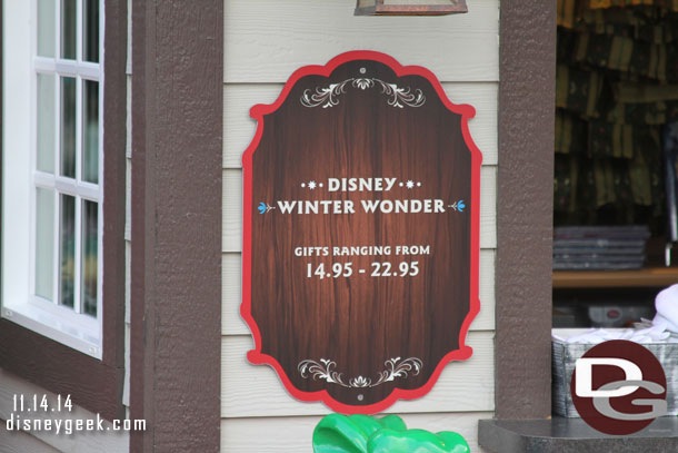 Called Disney Winter Wonder but it looked to be all Frozen merchandise.