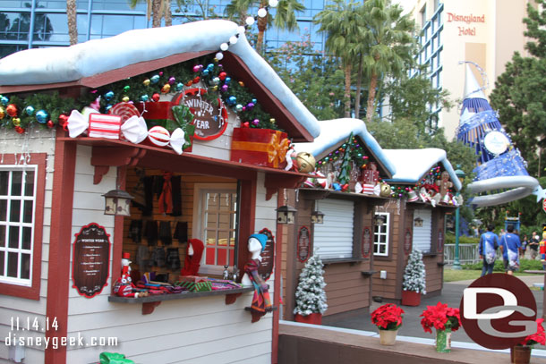 The last two houses are for the skating rink, which had not opened for the day yet.