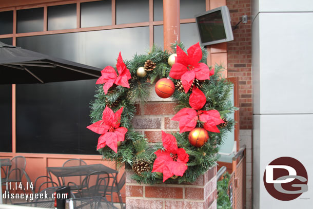 Wreaths near the ESPN Zone