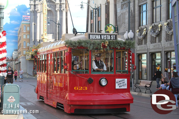 A Red Car Trolley on Hollywood Blvd.