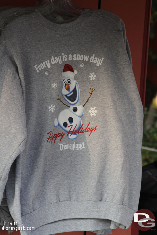 Olaf on a sweatshirt